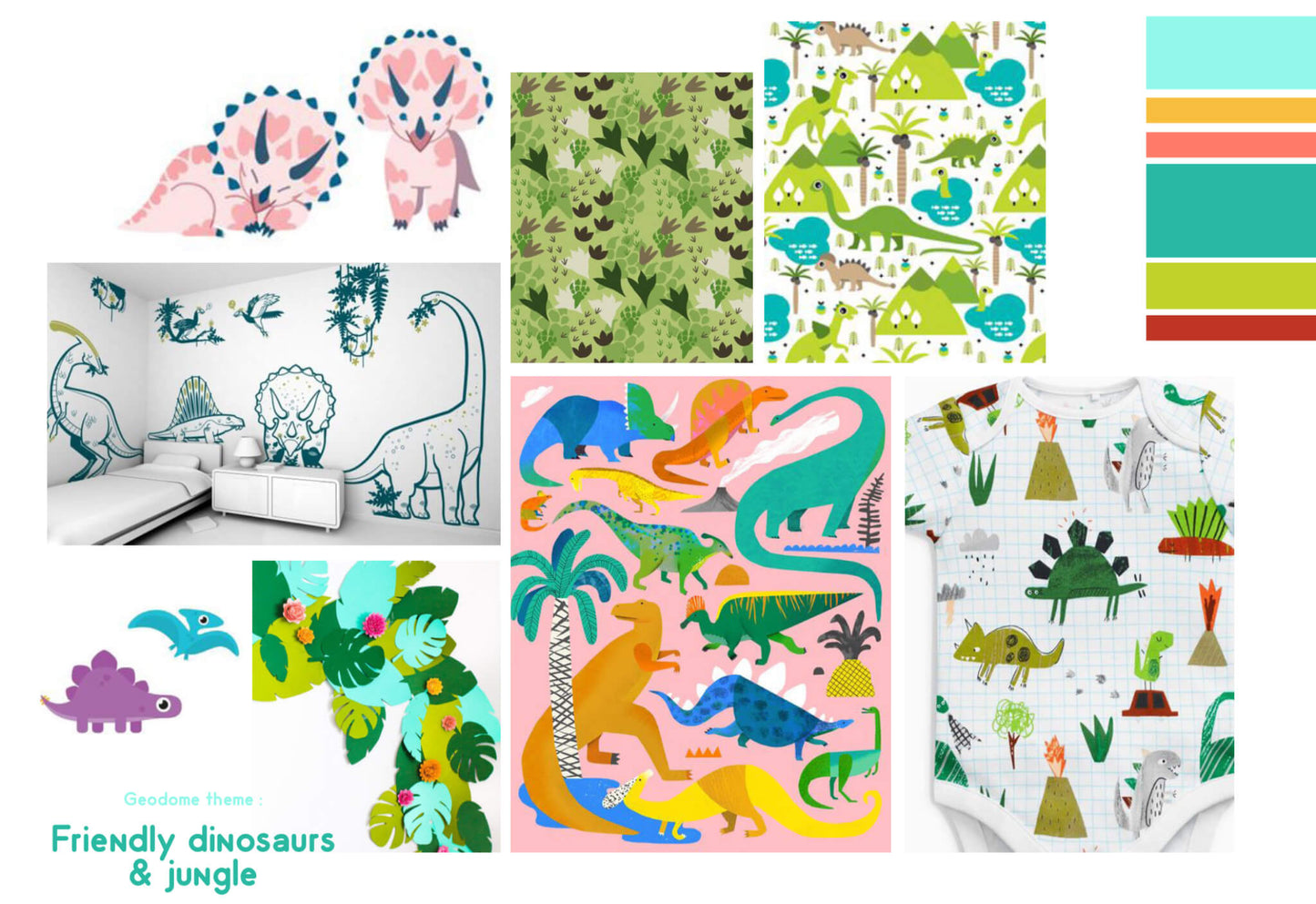 Studio Méïzou Illustration pour tente dinosaure 1