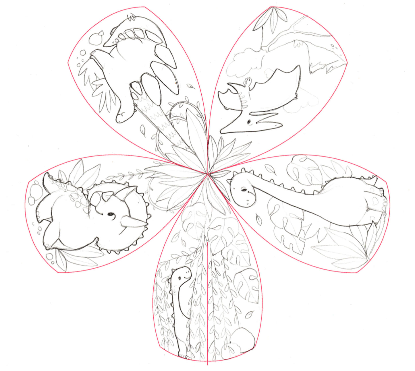 Studio Méïzou Illustration pour tente dinosaure 2