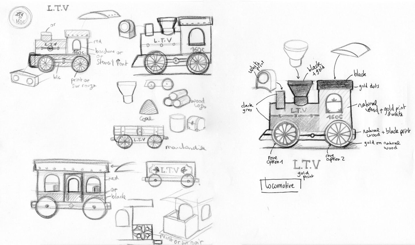 Studio Méïzou - Sets de trains - dessin